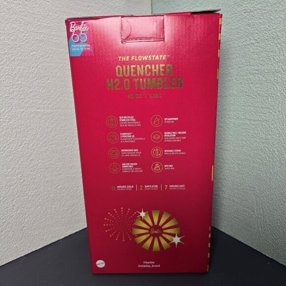 Barbie X Stanley Dynamite Barbie 40 oz Tumbler Limited Edition NIB - Picture 3 of 4